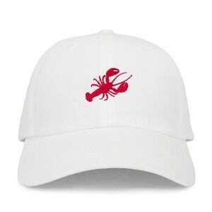 Polychrome Goods Lobster Embroidered Hat White